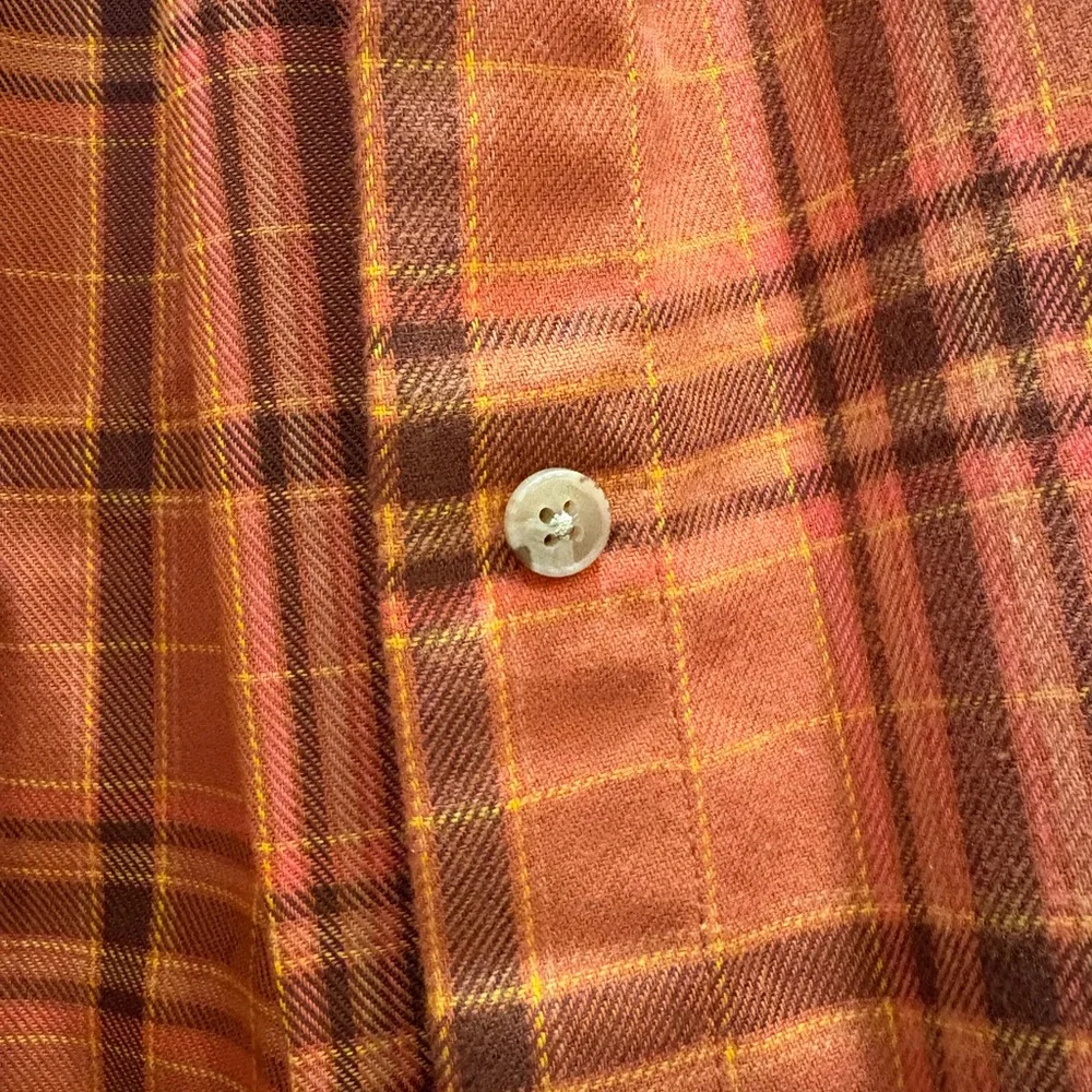 Marmot Orange Plaid Casual Button Down Shirt NWOT - Picture 6 of 6